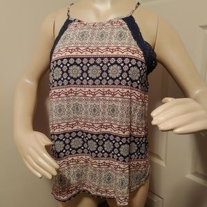 Burgundy / Navy Cami